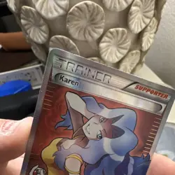 Pokemon: Karen No.XY177A Trainer-Supporter Full Art Promo Holo Alternate Art En… - Image 5