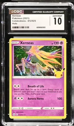 2021 POKEMON CELEBRATIONS #012 XERNEAS CGC 10 - Image 1