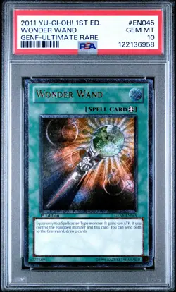 2011 YU-GI-OH! GENF-GENERATION FORCE 1ST ED-ULTIMATE RARE WONDER WAND PSA 10 - Image 1