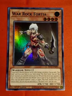 Yu-Gi-Oh! War Rock Fortia BLVO-EN093 Super Rare 1st Edition - Unplayed Mint+ - Image 1