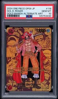 2024 ONE PIECE JPN OP09-EMPERORS IN THE NEW WORLD #118 GOL D. ROGER PSA 10 - Image 1