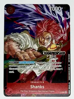 2025 One Piece Shanks CS Championship Gold Foil Stamp 3x Cards Event English 083 - Image 5