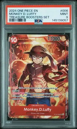 PSA 9 MONKEY D LUFFY ST10-006 TREASURE BOOSTERS SET ONE PIECE 😍 - Image 1