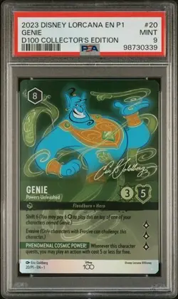 2023 DISNEY LORCANA EN P1-PROMO 20 GENIE - POWERS UNLEASHED DISNEY100 COLLECTOR' - Image 1