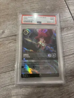 PSA 9 Ariel Sonic Warrior Enchanted Disney Lorcana EN 4 Ursula's Return 220/204 - Image 1