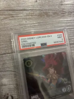 PSA 9 Ariel Sonic Warrior Enchanted Disney Lorcana EN 4 Ursula's Return 220/204 - Image 3