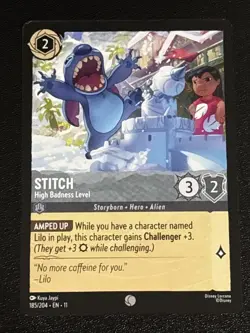 Disney Lorcana Winterspell Stitch - High Badness Level 185/204 NM - Image 1