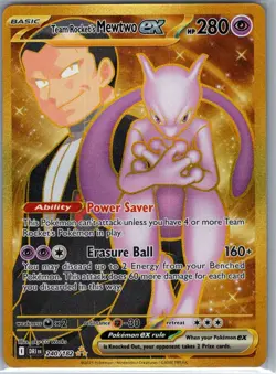 Team Rocket's Mewtwo ex 240/182 SV10: Destined Rivals - Pokemon Card - NM - Image 1