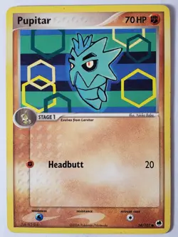 Pupitar 58/101 LP - EX Dragon Frontiers Pokemon Card - Yukiko Baba Art - Image 1