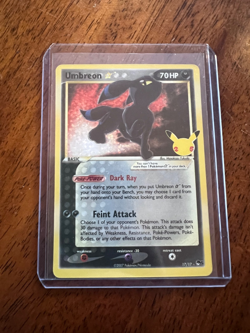 Pokemon Card TCG Umbreon Celebrations 17/17 Gold Star Pokemon TCG Holo Rare NM - Image 1