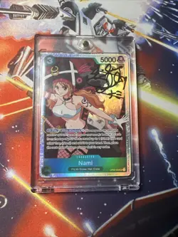 One Piece Card Game Nami OP02-036 SR Paramount War English (Emily Rudd Auto) - Image 1