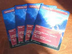 MTG: Lightning Bolt BORDERLESS #361, 4 Card Playset Double Masters 2022 Card!! - Image 2