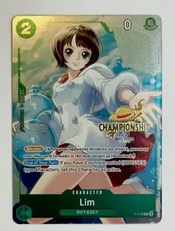 Lim (CS 25-26 Event Pack) P-079 One Piece Promo Card Gold Foil English Tourney - Image 1