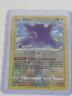 Ditto 107/159 Reverse Holo foil Pokemon Card TCG LP Rare - Image 3