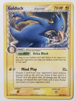 Golduck 43/110 PL - EX Holon Phantoms Pokemon Card - Midori Harada Art - Image 1