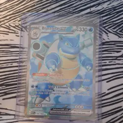 Pokemon Blastoise EX Holo Stage 2 184/165 330 HP Card English - Image 1