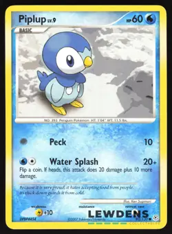 Piplup - 93/130 - Common - Diamond & Pearl Base - Pokemon Card - Image 1