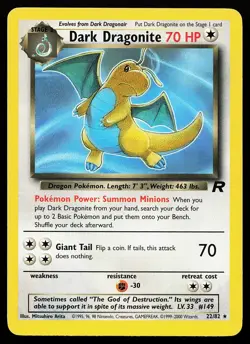Dark Dragonite 22/82 Rare Team Rocket Pokemon Card - Image 1