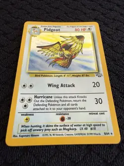 Pokemon TCG Pidgeot Holo Rare Jungle Set, Card 8/64, WOTC Vintage 1999 - Image 2
