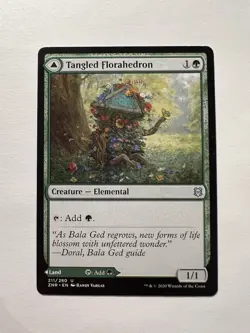 Tangled Florahedron / Tangled Vale - MTG Zendikar Rising - NM - Image 1