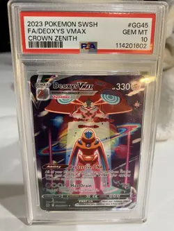 Pokemon Crown Zenith Deoxys VMAX GG45/GG70 PSA 10 - Image 1