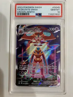 Pokemon Crown Zenith Deoxys VMAX GG45/GG70 PSA 10 - Image 3
