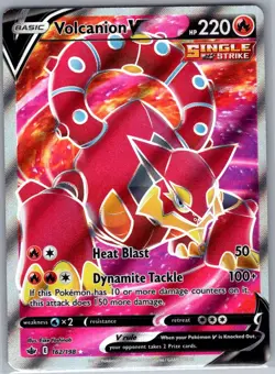 Volcanion V (Full Art) 162/198 SWSH06: Chilling Reign - Pokemon Card - NM - Image 1