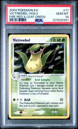 2004 POKEMON EX FIRE RED & LEAF GREEN #17 VICTREEBEL-HOLO PSA 10 - Image 1