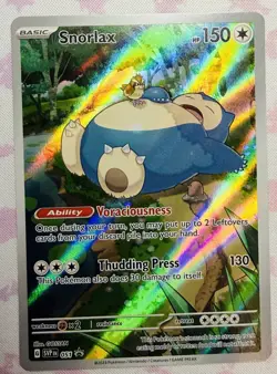 Pokemon TCG: Snorlax SVP 051 Promo - 151 Holo Black Star Promo NM - Image 1