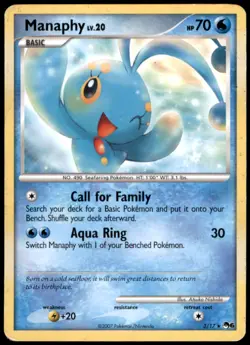 Manaphy 003/017 POP Series 6 Rare Normal HP Pokemon TCG - Image 1