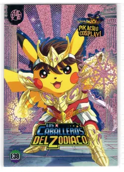 POKEMON PIKACHU COSPLAY! * Los Caballeros Del Zodiaco * E39 * BOX HIT - HOLO - Image 1