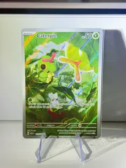 Caterpie 172/165 Full Art Holo Pokemon Scarlet Violet 151 English Near Mint - Image 1