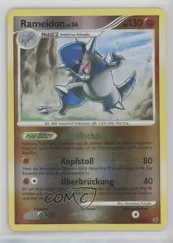 Rampardos German Reverse Foil Pokemon Platinum #13 2009 - Image 1