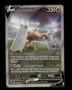 Conkeldurr V (Alternate Full Art) - 074/078 PGO Ultra Rare Pokemon GO NM - Image 1