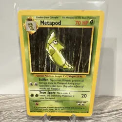 Wizards Metapod 54/102 Base Set Regular Uncommon Stage 1 70 HP Pokemon TCG - Image 1