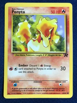 2000 POKEMON TEAM ROCKET "PONYTA" #64/82 COMMON NON-HOLO NM/MT - Image 1