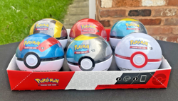 POKEMON TCG POKEBALL TIN B25 2025 Q4 X6 PLUS FULL DISPLAY CASE CDU *SEALED* - Image 2