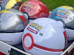 POKEMON TCG POKEBALL TIN B25 2025 Q4 X6 PLUS FULL DISPLAY CASE CDU *SEALED* - Image 3
