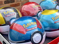 POKEMON TCG POKEBALL TIN B25 2025 Q4 X6 PLUS FULL DISPLAY CASE CDU *SEALED* - Image 4