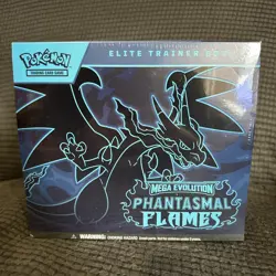 Pokemon TCG Mega Evolution Phantasmal Flames Elite Trainer Box! Brand New Sealed - Image 1