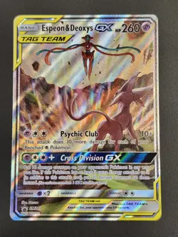 Pokemon TCG Sun & Moon Espeon Deoxys GX SM240 Full Art Black Star Promo NM - Image 1