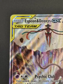 Pokemon TCG Sun & Moon Espeon Deoxys GX SM240 Full Art Black Star Promo NM - Image 5