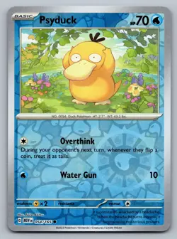 Pokemon TCG SV: Scarlet & Violet 151 Psyduck 054/165 Reverse Holo - Image 1