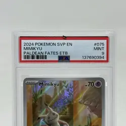 PSA 9 Mimikyu #075 2024 Pokemon Svp En Black Star Promo - Image 2