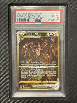 2023 PSA 10 FA Giratina Vstar #GG69 Full Art Gold Secret Rare Pokemon SWSH CZ - Image 1