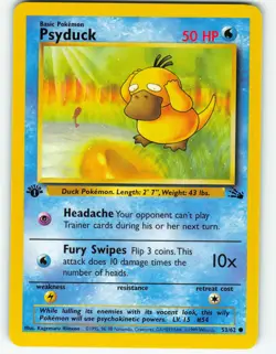 Psyduck - 1st Edition - 53/62 Fossil Set - Pokemon TCG - 1999 - Image 1