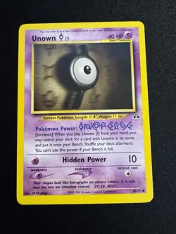 Pokemon TCG Unown [I] 68/75 Neo Discovery Lp - Image 1