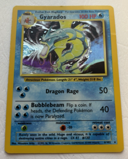 Gyarados Holo Rare 1999 6/102 Base Set Unlimited Pokemon TCG - Image 2