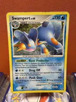 2009 Pokemon Platinum Supreme Victors Swampert 12/147 Rare Holo MP 2318 - Image 1