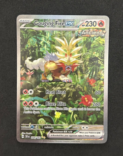 2024 POKEMON SCARLET & VIOLET TEMPORAL FORCES 204/162 GOUGING FIRE EX - VERY LP - Image 1
